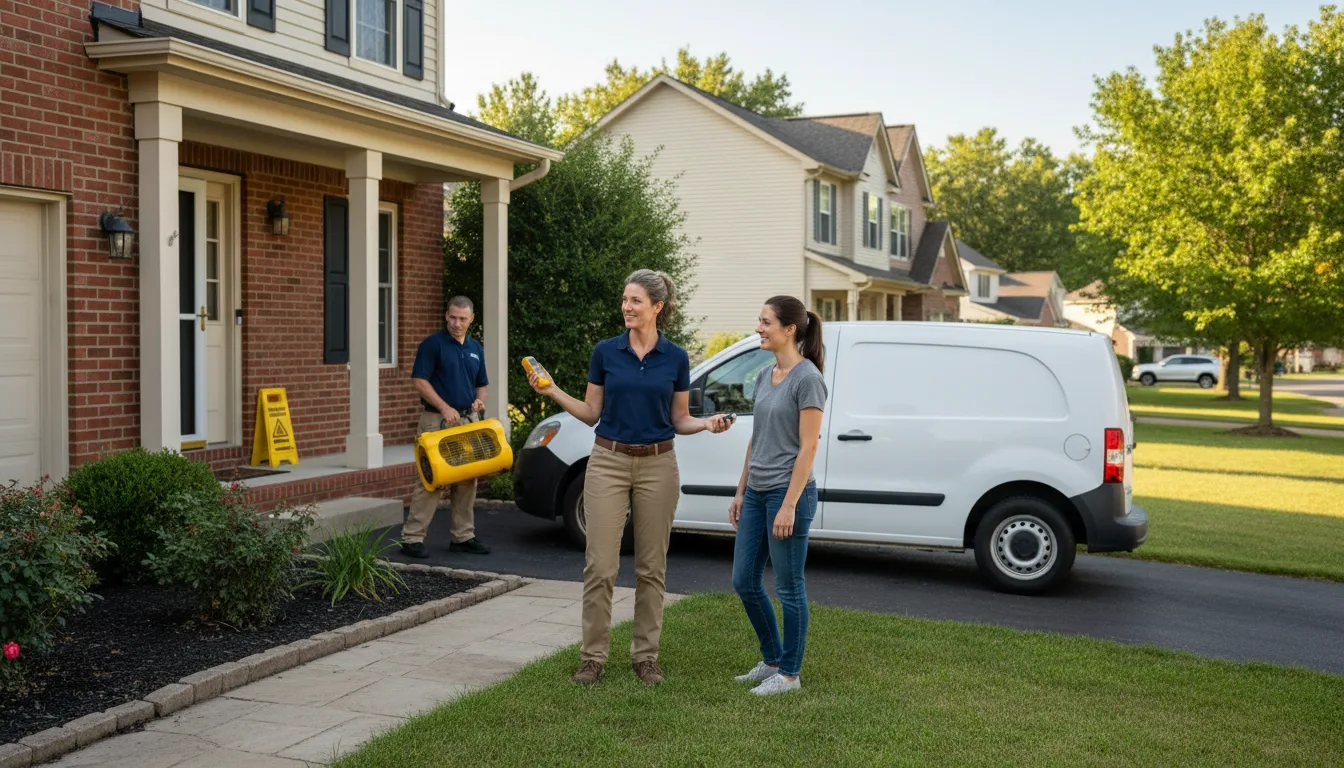 Residential water damage restoration in Fountaintown, IN
